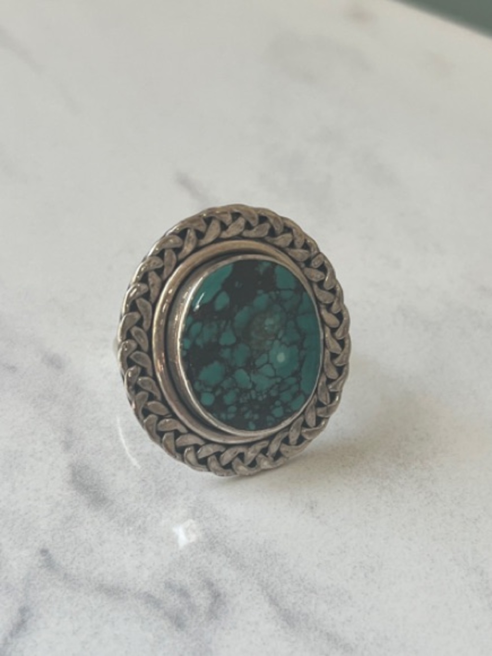 Sterling Silver Turquoise Ring size 9